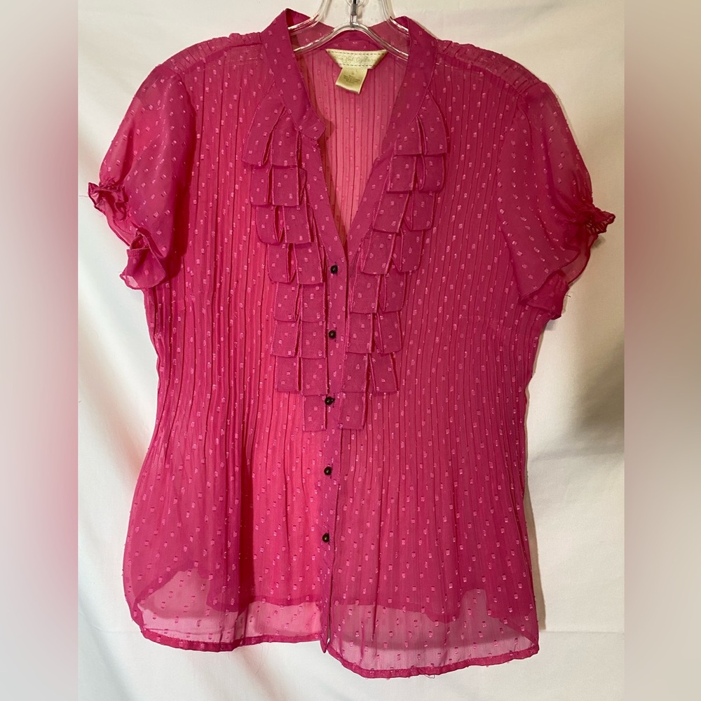 New York City Designs Pink Blouse Size Medium